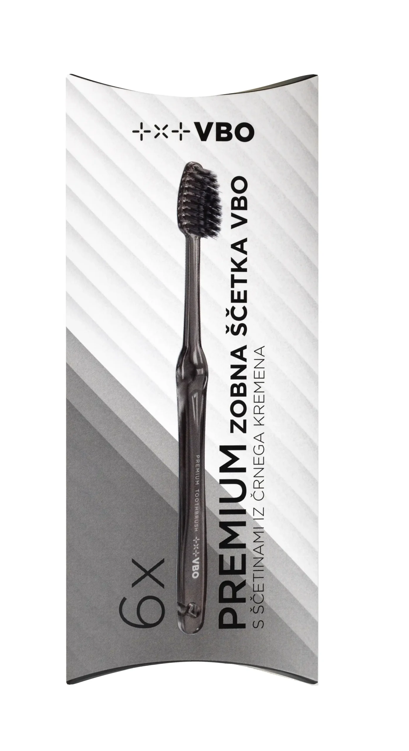 VBO Premium Toothbrush for Adults - Black, 6